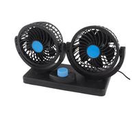 Topiky Ventilateur de Voiture à Double Tête, Ventilateurs de Tableau de Bord 12 V, Ventilateurs de Siège Rotatifs à 360 Degrés pour Camion SUV de Voiture