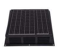 Topiky Ventilateur D'extraction Solaire Haute capacité 430 CFM pour Poulaillers, Garages, Conception étanche, Acier Inoxydable Monocristallin 13,58 X 12,99 Pouces