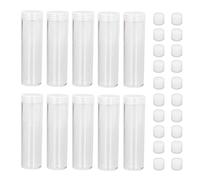 TOPINCN 10 Pièces Tubes de Pièces de Monnaie en Plastique, Tubes de Stockage de Pièces de Monnaie Ronds Transparents avec Couvercle, Conteneurs de Pièces de Monnaie Demi-étuis de