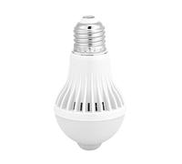 TOPINCN Ampoule à Détecteur de Mouvement LED, Lampe Infrarouge PIR, économie D'énergie, 24 LED, Marche/arrêt Automatique, Prise E27, pour sous-Sol, Salle de Bain, Couloir (5W)