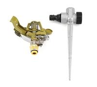 TOPINCN Arroseur Professionnel à Pulsateur en Métal avec Bras de stabilité pour L'irrigation des Buissons de Tonnelle de Pelouse, Arroseur en Alliage de Zinc à 360 ° pour Jardin
