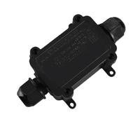TOPINCN Boîte de Jonction Noire étanche IP68 pour Lampadaire LED, avec Anneaux d'étanchéité 5-9 Mm/9-12 Mm, pour Lumières Sous-marines, Installation Facile, Profondeur 4 M pour Maison Jardin,