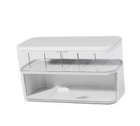 TOPINCN Boîte de Rangement de Câbles, Boîte de Rangement de Câbles, de Gestion de de Bureau avec Plus de 10 Compartiments, Couvercle scellé, Anti-poussière pour Chargeurs de (White)