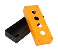 TOPINCN Boîtier de Commande à Bouton-poussoir de 22 Mm Résistant aux Intempéries, Matériau ABS Ignifuge, Idéal pour L'indication de Signal et le Montage Mural, Disponible en Jaune/blanc (YELLOW)