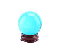 TOPINCN Boule de Quartz Bleu Royal, Fausse Boule de Cristal à Collectionner, de 40 mm, Belle pour la méditation pour Le Salon