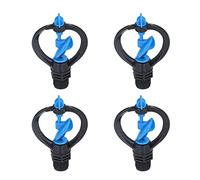 TOPINCN Buse D'Arrosage de Pelouse à Filetage Externe G1/2, Rotation Automatique à 360 °, Arrosage à Moyenne Portée pour L'irrigation du Jardin, 15 Pièces (Buse à Turbine Moyenne Distance 4 Points)