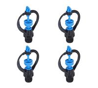 TOPINCN Buse D'Arrosage de Pelouse à Filetage Externe G1/2, Rotation Automatique à 360 °, Arrosage à Moyenne Portée pour L'irrigation du Jardin, 15 Pièces (Buse à roue ronde moyenne distance 4 points)