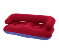 TOPINCN Canapé Gonflable, canapé Gonflable floqué en PVC pour Deux Personnes (Rouge)