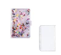 TOPINCN Classeur de Budget A6 avec 8 Pochettes Zippées et Pochette pour Cartes, Outil de Budgétisation Polyvalent pour la Maison et le Bureau, PVC 19.3x13cm, 1 unité (BLACK #66)