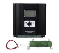 TOPINCN Contrôleur de Charge Hybride Solaire éolien, Régulateur Intelligent à écran LCD avec Technologie MPPT 12 V 24 V pour Systèmes D'éclairage Public Marin Domestique (Ventilateur 1000W)