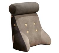 TOPINCN Coussin de Soutien Lombaire en Peluche avec Rembourrage en Coton PP, Housse Amovible pour Chaise de Bureau et Lit (Rauque)