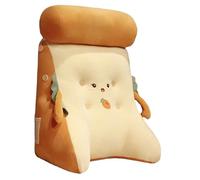 TOPINCN Coussin de Soutien Lombaire en Peluche avec Rembourrage en Coton PP, Housse Amovible pour Chaise de Bureau et Lit (Orange)