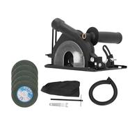 TOPINCN Couvercle de Protection pour Meuleuse d'angle Réglable pour Fraiseuse d'angle de 100 à 125 Mm, Support de Meuleuse d'angle en Fer et Matériaux ABS, Compatible avec Les Scies