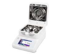 TOPINCN Écran Tactile 5 Pouces, Compteur D'eau Halogène, 120 G, 0,005 G de lisibilité, Interface RS232, Stockage de 100 Enregistrements pour Test d'humidité en Laboratoire Alimentaire (Prise UE 220V)