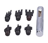 TOPINCN Ensemble D'outils à Griffes pour Trous en Cuir avec 6 Burins Plats pour une Couture et un Poinçonnage Efficaces, Acier allié Durable, Conception Compacte pour les Artisans