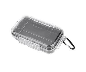 TOPINCN Étui à Scellement de Choc en Plein Air avec Un Dîner de Dopper Choc pour Les Outils Conteneurs Longs et Robustes pour Le Téléphone, Clés à Porter et économiser (Transparent)