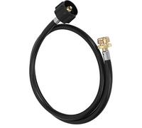TOPINCN Flexible En Métal Et Caoutchouc 1,2 m De Long Tuyau De, Adaptateur De Réservoir De Gaz Pour Camping, Poêle, Barbecue, Barbecue