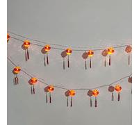 TOPINCN Guirlande Lumineuse De Lanternes Chinoises Lanternes Chinoises Rouges Lumières De Lanternes Chinoises Guirlandes De Lanternes Rouges pour Le Nouvel an (avec Gland 6 mètres/19,7