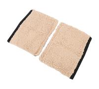 TOPINCN Housse D'accoudoir de Chaise, Coussin Polaire Doux en Peau de Mouton pour Chaises de Bureau et de Transport, Paquet de 2 Pièces (Beige)