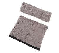 TOPINCN Housse D'accoudoir de Chaise, Coussin Polaire Doux en Peau de Mouton pour Chaises de Bureau et de Transport, Paquet de 2 Pièces (GREY)