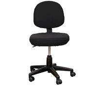 TOPINCN Housse de Chaise de Bureau Extensible Universelle - 2 Pièces Pivotante Rotative avec Dossier Fendu (Noir)