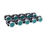 TOPINCN Interrupteur à Bouton-poussoir à Réinitialisation Automatique, Conception à Tête Plate Durable pour Divers Appareils, Alliage D'aluminium AC240V, Trou de Montage de 22mm, 10 Pièces