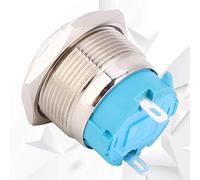 TOPINCN Interrupteur à Bouton-poussoir en Métal étanche IP65 pour Applications Industrielles, Compact et Robuste, 2 Pièces