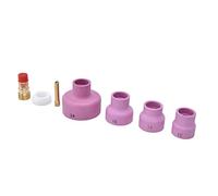 TOPINCN Kit D'accessoires de Buse de Soudage TIG, 7 Pièces, Pince de Haute qualité, Joint de Lentille à Gaz pour WP17/18/26