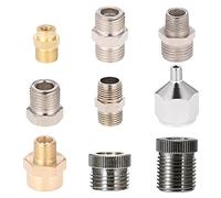 TOPINCN Kit D'adaptateur D'aérographe Professionnel 9 Pièces pour Compresseur et Tuyau D'aérographe, Connecteurs Fiables et Pratiques, Idéal pour les Artistes, en Cuivre et Fer de qualité