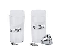 TOPINCN Kit D'aérographe à Double Action, Outil de Précision Polyvalent pour la Peinture et la Conception des Ongles, Aiguilles 0,2 Mm, 0,3 Mm, 0,5