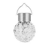 TOPINCN Lampe à Suspendre à Boule Solaire Changer Lampe à LED Paysage Couleur Jardin Accrocher Extérieur (Blanc)