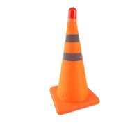 TOPINCN Lampe D'avertissement de sécurité Cône de Signalisation avec Effet Réfléchissant Hauteur Réglable pour une Utilisation Nocturne Matériau PE 45 Cm 1 X unité
