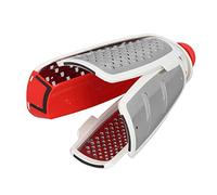 TOPINCN Légumes en Acier Inoxydable 304 4 en 1 Hachoir à Légumes Multifonctionnel Portable Léger Opération Facile avec Conception D'arbre Actif Pliable pour Trancher les Concombres, les (rouge)