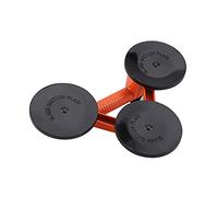TOPINCN Lève-vitre à Ventouse en Alliage D'aluminium, Robuste pour Carreaux de Verre et Miroirs, 3 Ventouses Mobiles Orange (3 griffes)