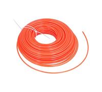 TOPINCN Ligne de en Nylon de 3mm, Cordon de Débroussailleuse Durable pour Tondeuse à Gazon, Longueur de 50m, Orange