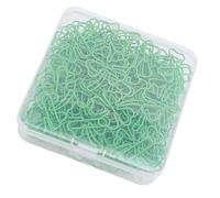 TOPINCN Lot de 100 Trombones en Forme de Trèfle à 4 Feuilles en Fer avec Boîte Transparente, pour Scrapbooking et Organisation de Papeterie