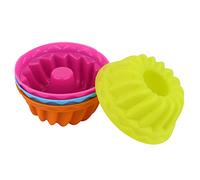 TOPINCN Lot de 12 Moules à Muffins en Silicone Anti-adhésif en Forme de Citrouille