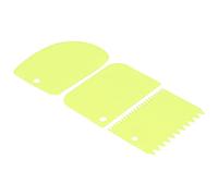 TOPINCN Lot de 3 Grattoirs à Crème Ergonomiques pour Pâte et Gâteau, Outils pour la Cuisson à Domicile, Plastique 11,2 Cm/4,4 Pouces à 12 Cm/4,7 Pouces (GREEN)