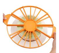 TOPINCN Marqueur de Tranche de Gâteau Rond Diviseur de Gâteau Ergonomique pour la Cuisson à Domicile qualité Alimentaire Durable 10,6 Pouces de Diamètre (Jaune 126g/4.4oz (280))