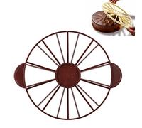 TOPINCN Marqueur de Tranche de Gâteau Rond Diviseur de Gâteau Ergonomique pour la Cuisson à Domicile qualité Alimentaire Durable 10,6 Pouces de Diamètre (Rouge foncé (marron) 126 g/4,4 oz (280))