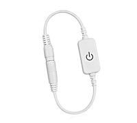 TOPINCN Mini Interrupteur Tactile Variateur LED pour un Contrôle Précis de la luminosité avec Toucher Confortable pour Lumières LED Monochromatiques en Plastique 1 unité (WHITE)