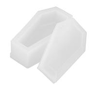 TOPINCN Moule en Silicone, Forme de Cercueil, Vampires Zombies, Boîte de Rangement en Miroir foncé, Outil de Moulage en Résine, Moule en Silicone fabriqué à la Main pour Plateau à