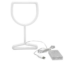TOPINCN Néons LED au Design élégant, Batterie ou Panneau alimenté par USB pour la Décoration de la Maison (lumière rose)