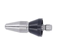 TOPINCN Nettoyeur Haute Pression Buse Compacte en Acier Inoxydable Nettoyage à Jet Haute efficacité pour une Utilisation Intérieure et Extérieure (Grande tête arrière 3 trous 1/4 po NPT)