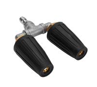 TOPINCN Nettoyeur Haute Pression Double Buse Turbo, Noir
