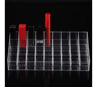 TOPINCN Organisateur de Rouge à Lèvres Transparent à 36 Grilles, Vitrine de Brosse à Ongles pour le Stockage de Cosmétiques, pour Usage Domestique et en Salon