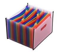 TOPINCN Organiseur de Fichiers Accordéon 24 Poches, Dossier Extensible coloré pour le Stockage de Documents au Bureau à Domicile, Format A4, Matériau PP Durable