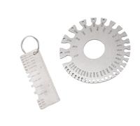 TOPINCN Outil de Mesure de L'épaisseur de la Feuille de Fil avec Jauge Ronde Double Face et Jauge de Plaque de Soudage pour L'inspection des Joints de Soudure dans les Machines de