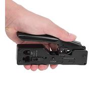 TOPINCN Pince à Sertir pour Connecteur Réseau, Pince à Sertir Durable à Poignée Antidérapante pour Usage Domestique ou de Bureau en Acier 1 unité