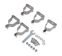 TOPINCN Pinces de Couverture de Puits de Fenêtre, Pince à Ressort Robuste | Acier laminé à Froid, plaqué Zinc pour Résistance à la Rouille, Kit de Quincaillerie avec clé, pour Puits de Fenêtre en
